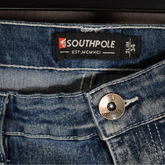 Vintage Southpole Denim Shorts Men’s Size 34 Zipper - Picture 3 of 5